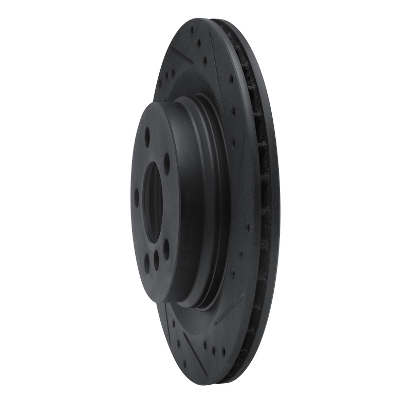 BMW X2 Brake Rotor (1) - Rear Right - DFC - Drilled & Slotted - Black - `16-`26