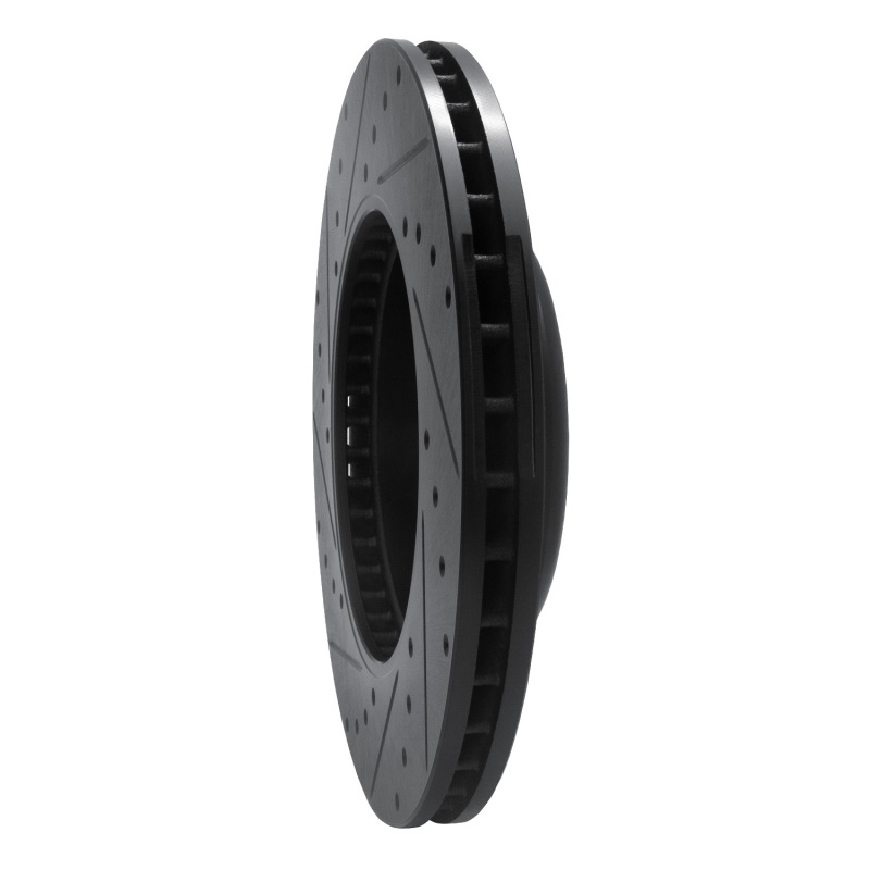 BMW i4 Brake Rotor (1) - Front Right - DFC - Drilled & Slotted - Black - `17-`25