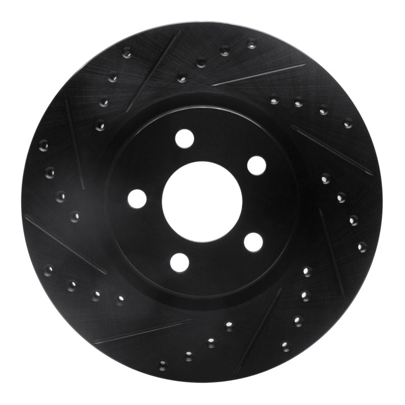 Chrysler PT Cruiser Brake Rotor (1) - Front Left - DFC - Drilled & Slotted - Black - `03-`09