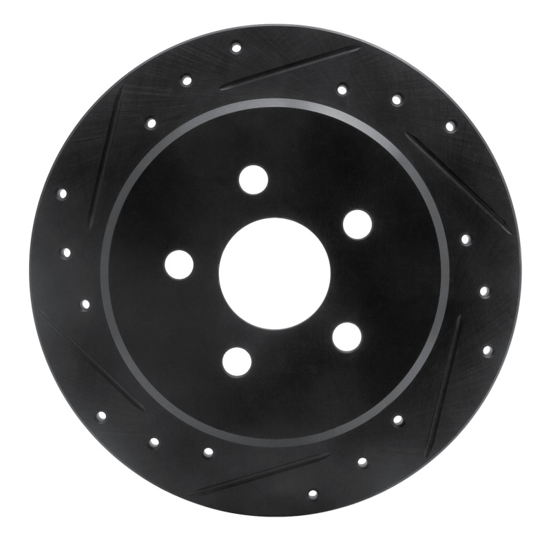 Chrysler PT Cruiser Brake Rotor (1) - Rear Left - DFC - Drilled & Slotted - Black - `03-`10