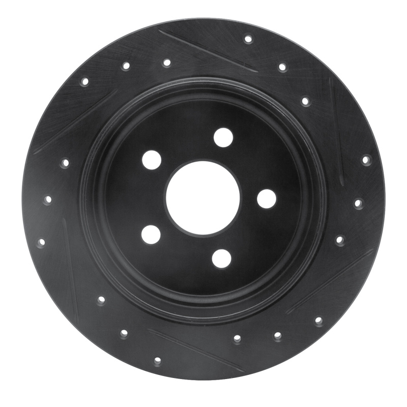 Chrysler PT Cruiser Brake Rotor (1) - Rear Left - DFC - Drilled & Slotted - Black - `03-`10