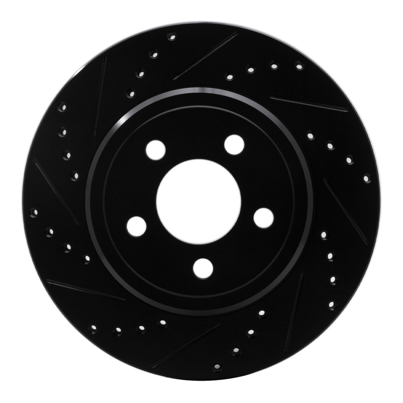 Chrysler 300 Brake Rotor (1) - Rear Left - DFC - Drilled & Slotted - Black - `05-`23 Chrysler 300 Brake Rotor (1) - Rear Left - DFC - Drilled & Slotted - Black - `05-`23