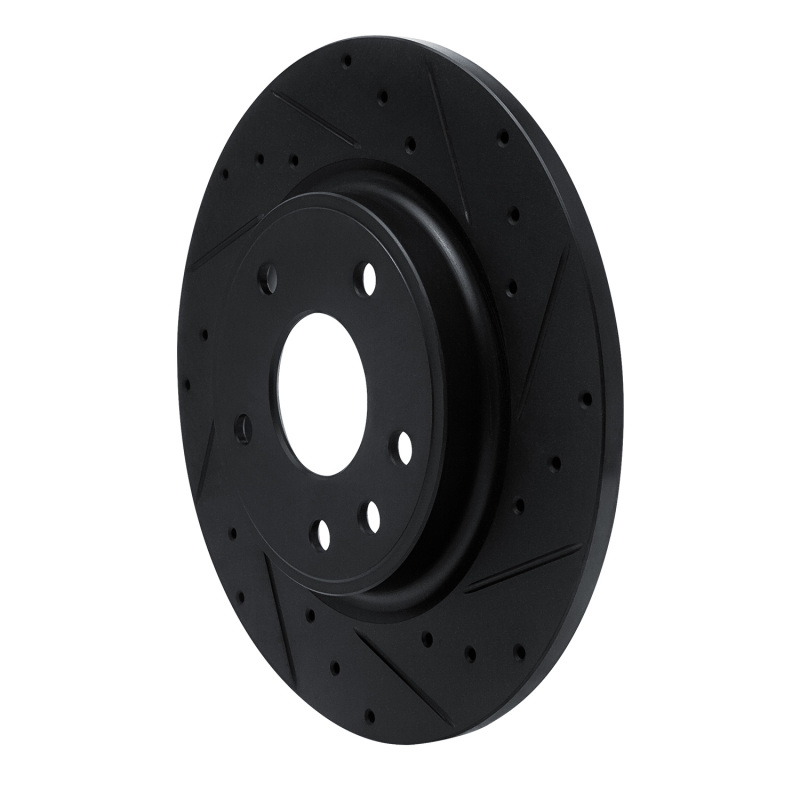 Chrysler Voyager Brake Rotor (1) - Rear Right - DFC - Drilled & Slotted - Black - `17-`25