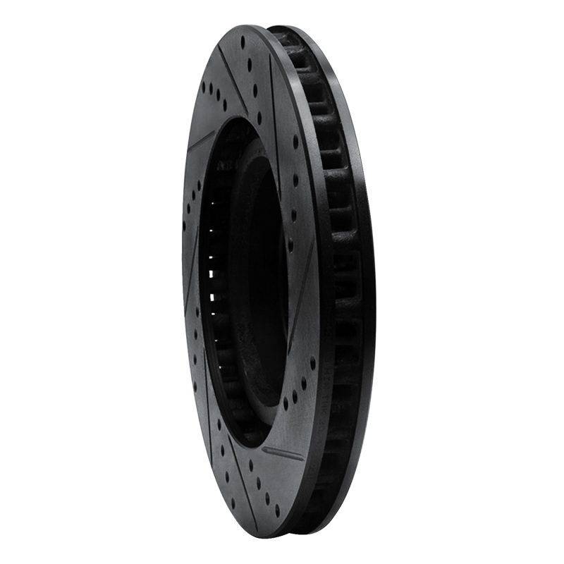 Dodge Viper Brake Rotor (1) - Front Left - DFC - Drilled & Slotted - Black - `92-`02