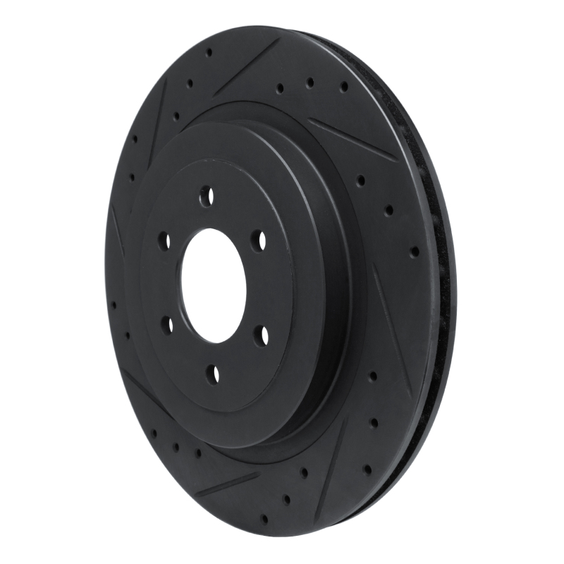 Dodge Viper Brake Rotor (1) - Rear Left - DFC - Drilled & Slotted - Black - `92-`02