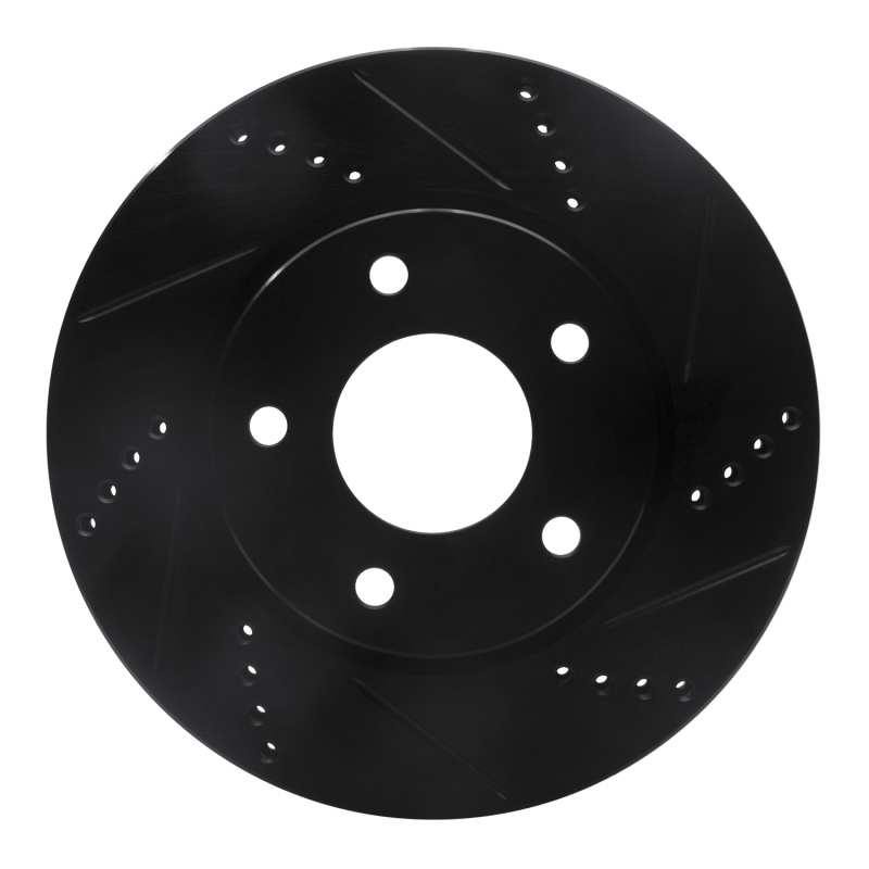 Dodge Caliber Brake Rotor (1) - Front Right - DFC - Drilled & Slotted - Black - `07-`17