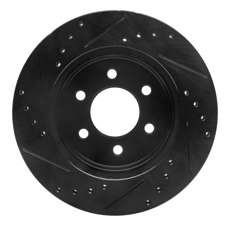 Dodge Dakota Brake Rotor (1) - Front Right - DFC - Drilled & Slotted - Black - `97-`02