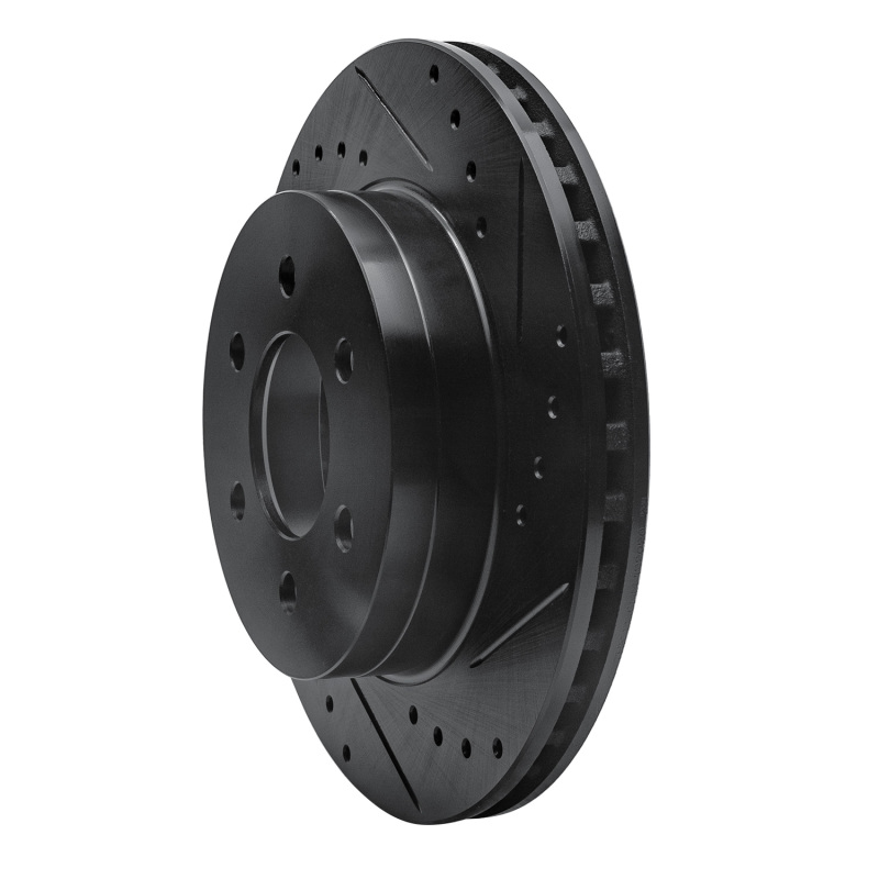 Dodge Dakota Brake Rotor (1) - Front Right - DFC - Drilled & Slotted - Black - `97-`02