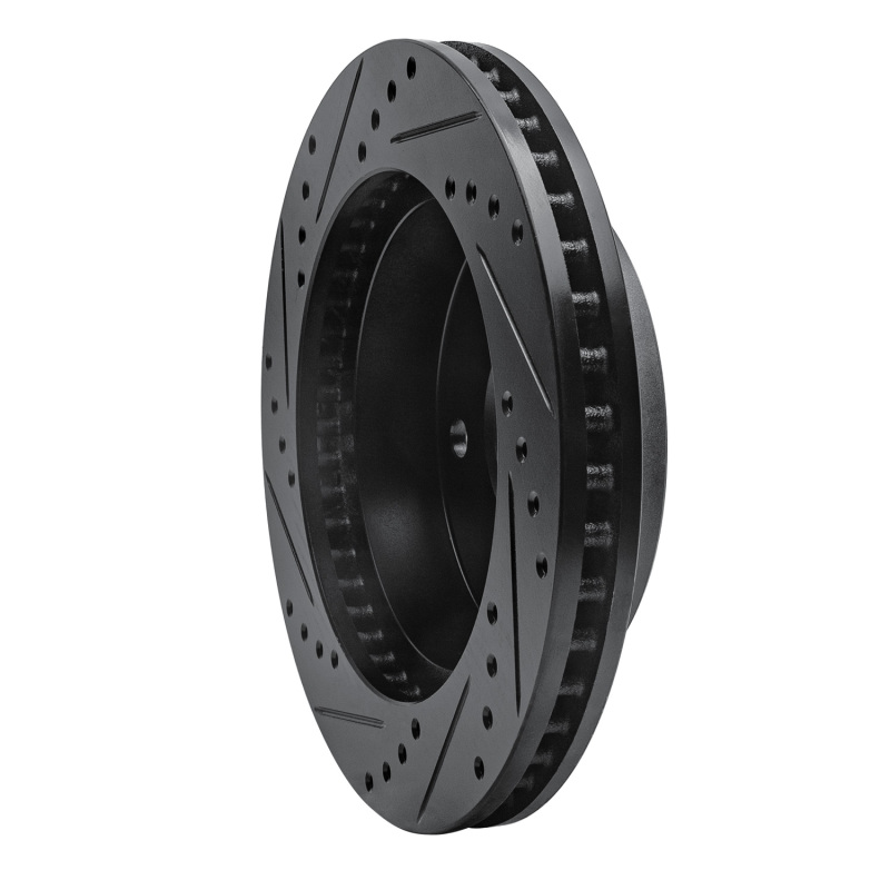 Dodge RamCharger Brake Rotor (1) - Front Right - DFC - Drilled & Slotted - Black - `00-`02