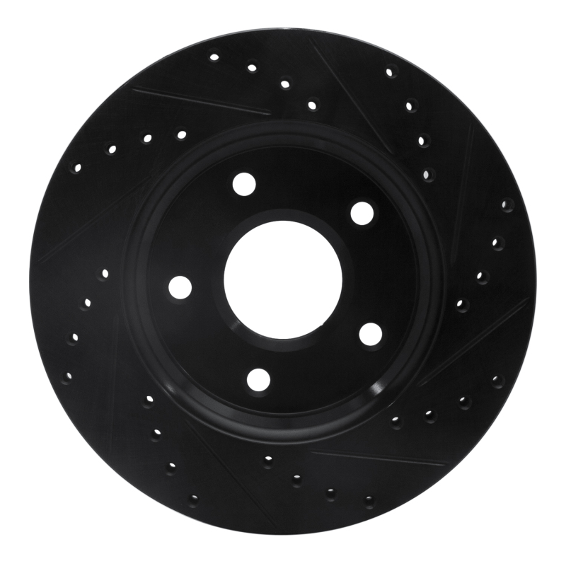 Chrysler Town & Country Brake Rotor (1) - Front Left - DFC - Drilled & Slotted - Black - `08-`16