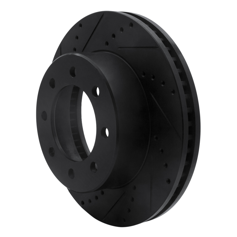 Dodge Ram 3500 Brake Rotor (1) - Front Left - DFC - Drilled & Slotted - Black - `09-`25