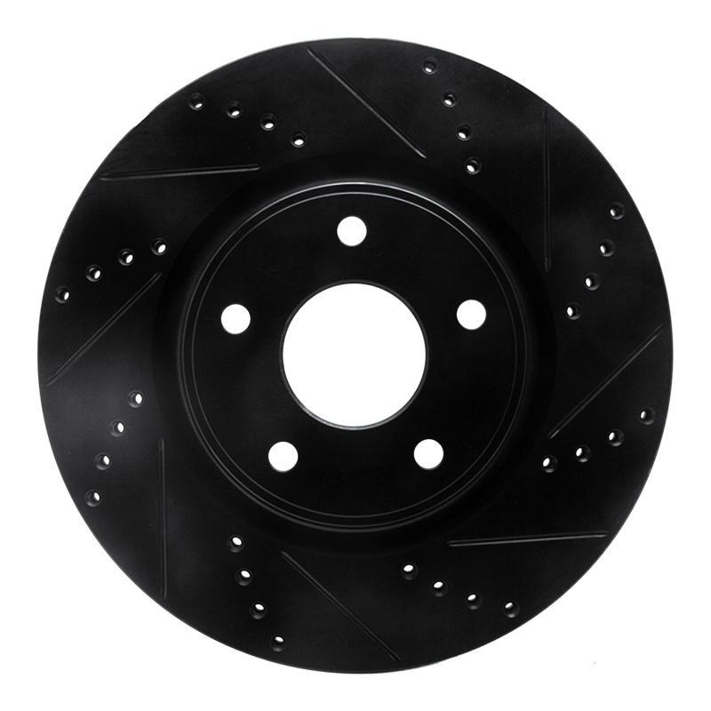 Chrysler Pacifica Brake Rotor (1) - Front Right - DFC - Drilled & Slotted - Black - `12-`25