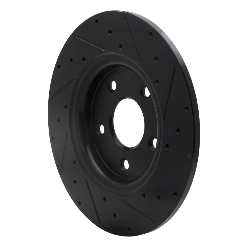 Chrysler Town & Country Brake Rotor (1) - Rear Left - DFC - Drilled & Slotted - Black - `12-`20