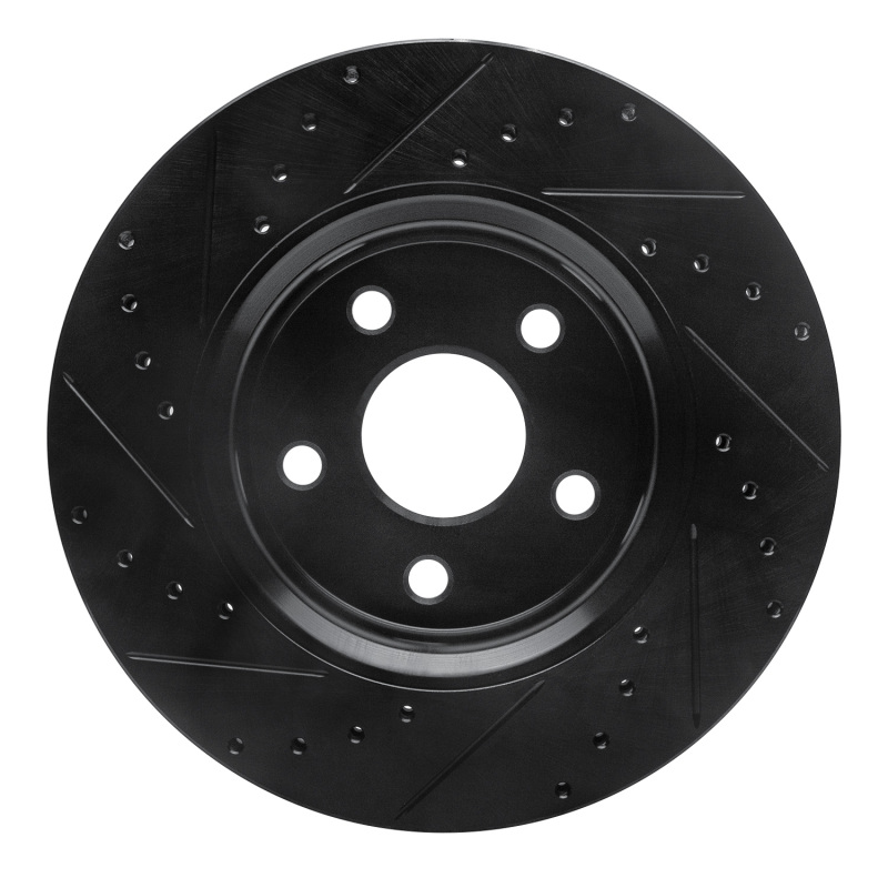 Dodge Durango Brake Rotor (1) - Front Right - DFC - Drilled & Slotted - Black - `11-`22