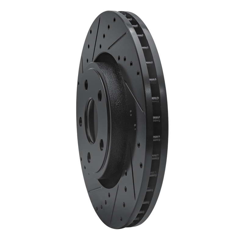 Dodge Durango Brake Rotor (1) - Front Left - DFC - Drilled & Slotted - Black - `11-`25
