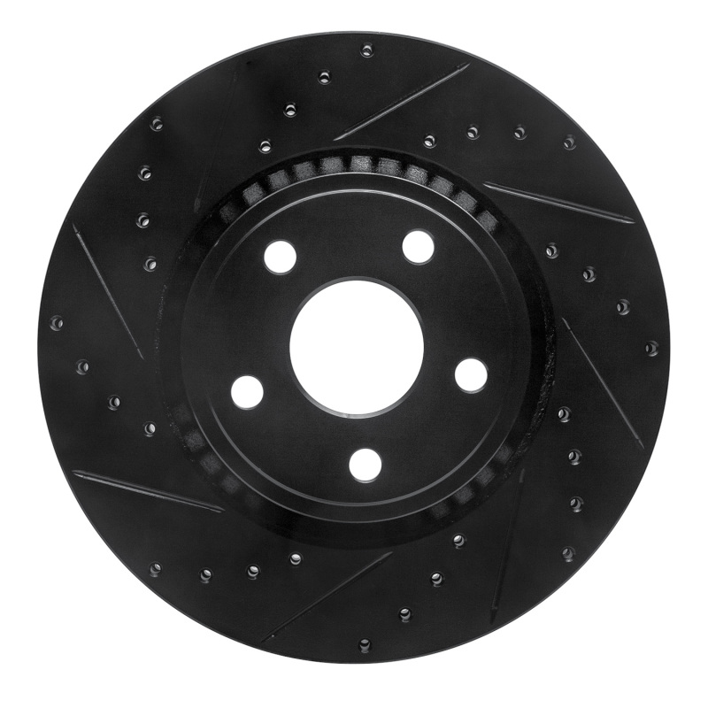 Dodge Durango Brake Rotor (1) - Front Left - DFC - Drilled & Slotted - Black - `11-`25