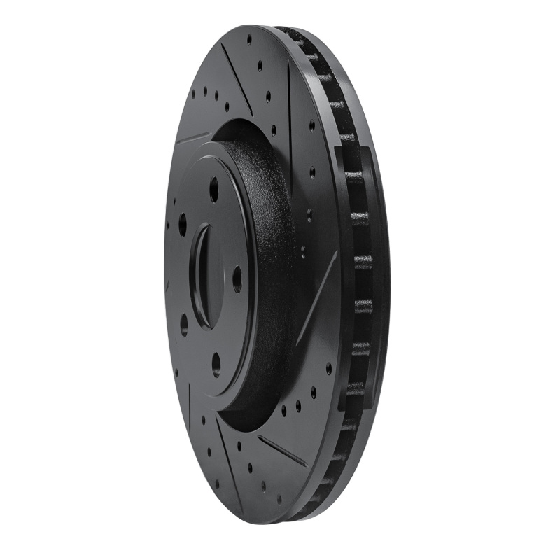 Dodge Durango Brake Rotor (1) - Front Right - DFC - Drilled & Slotted - Black - `11-`25