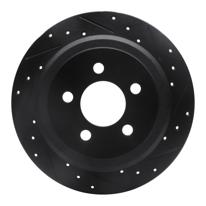 Dodge Nitro Brake Rotor (1) - Rear Right - DFC - Drilled & Slotted - Black - `07-`12