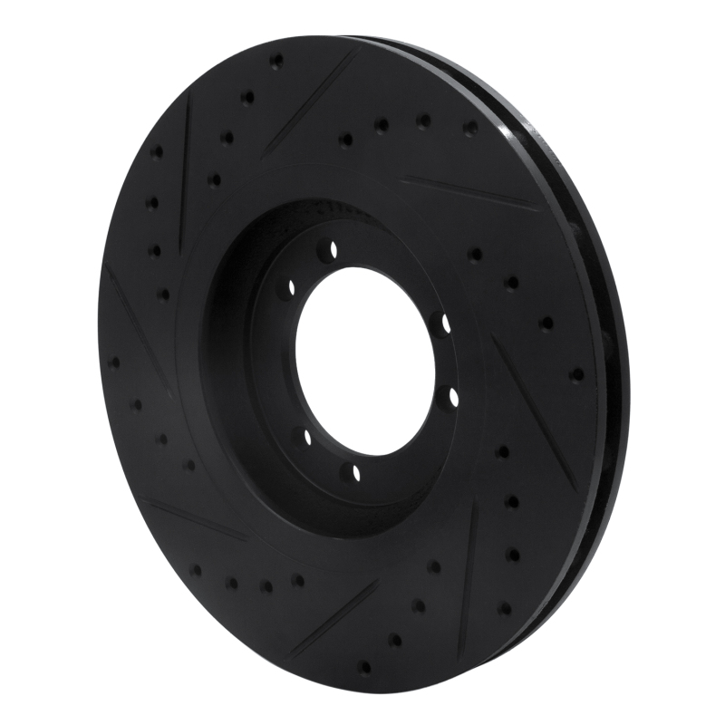 Hummer H1 Brake Rotor (1) - Front Right/Rear Right - DFC - Drilled & Slotted - Black - `96-`06