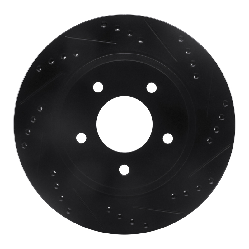 Buick Regal Brake Rotor (1) - Front Right - DFC - Drilled & Slotted - Black - `94-`01