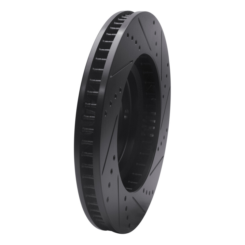 Buick LeSabre Brake Rotor (1) - Front Left - DFC - Drilled & Slotted - Black - `97-`05