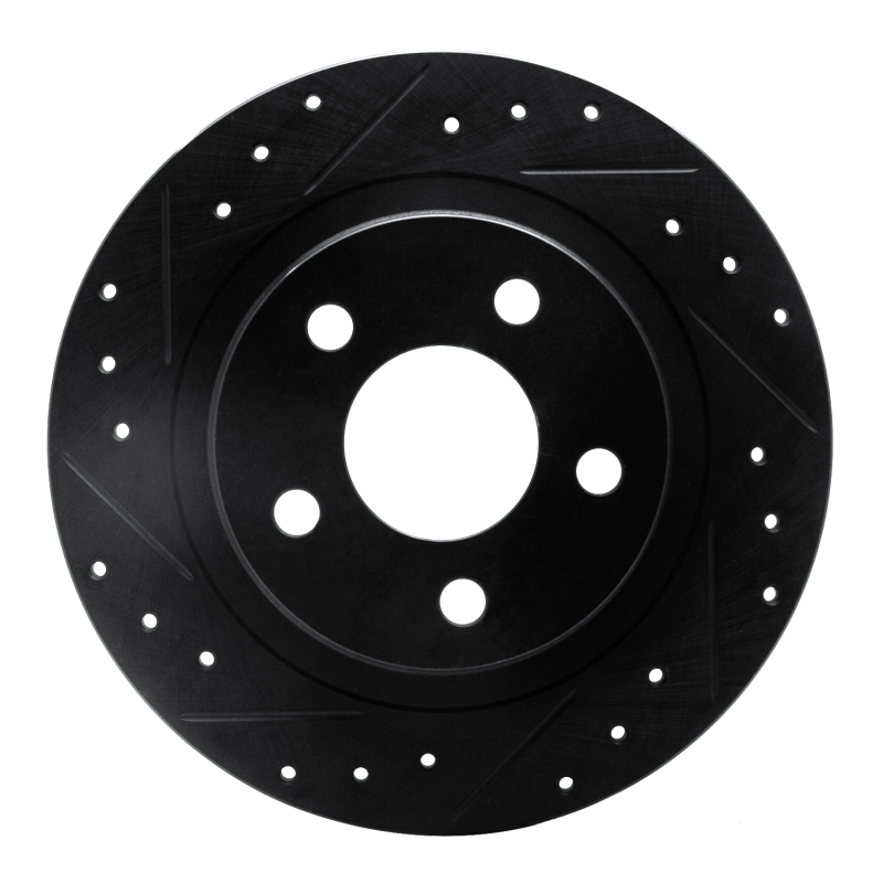 Buick Park Avenue Brake Rotor (1) - Rear Left - DFC - Drilled & Slotted - Black - `98-`05