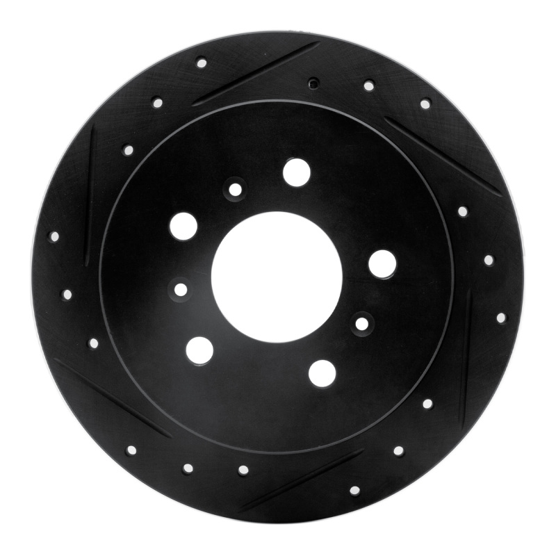 Buick LaCrosse Brake Rotor (1) - Rear Left - DFC - Drilled & Slotted - Black - `06-`10