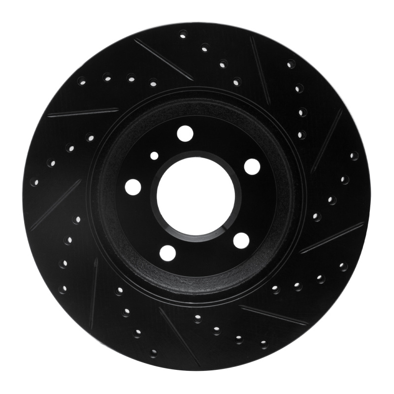 Buick Lucerne Brake Rotor (1) - Front Left - DFC - Drilled & Slotted - Black - `06-`16