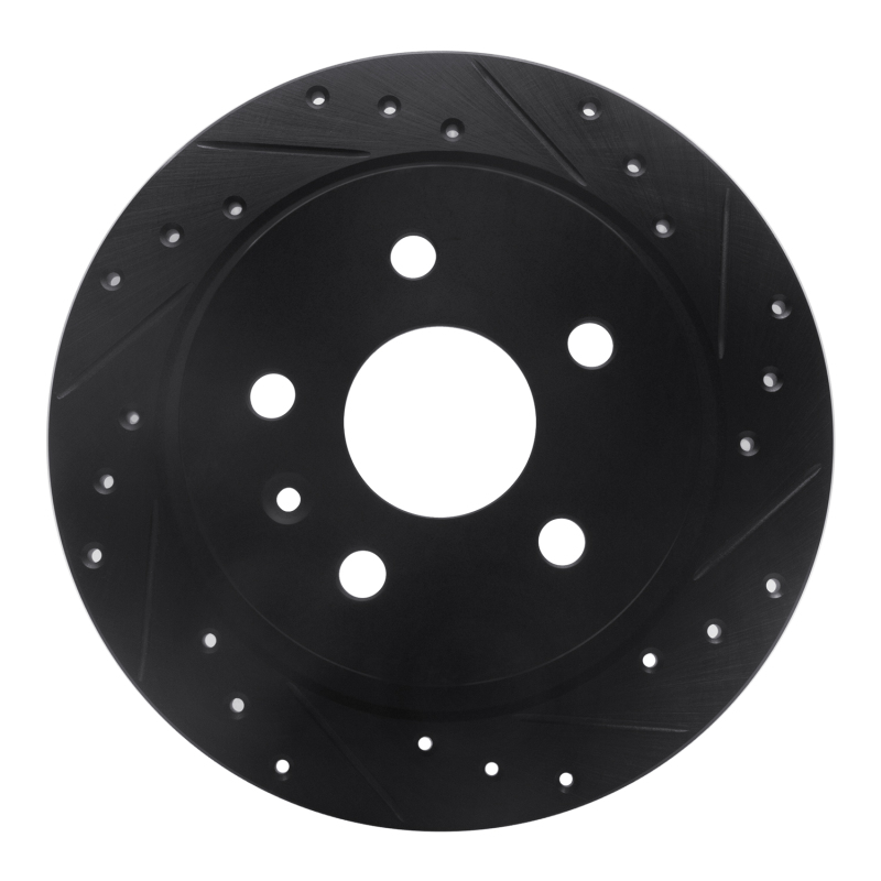 Buick LaCrosse Brake Rotor (1) - Rear Right - DFC - Drilled & Slotted - Black - `11-`16