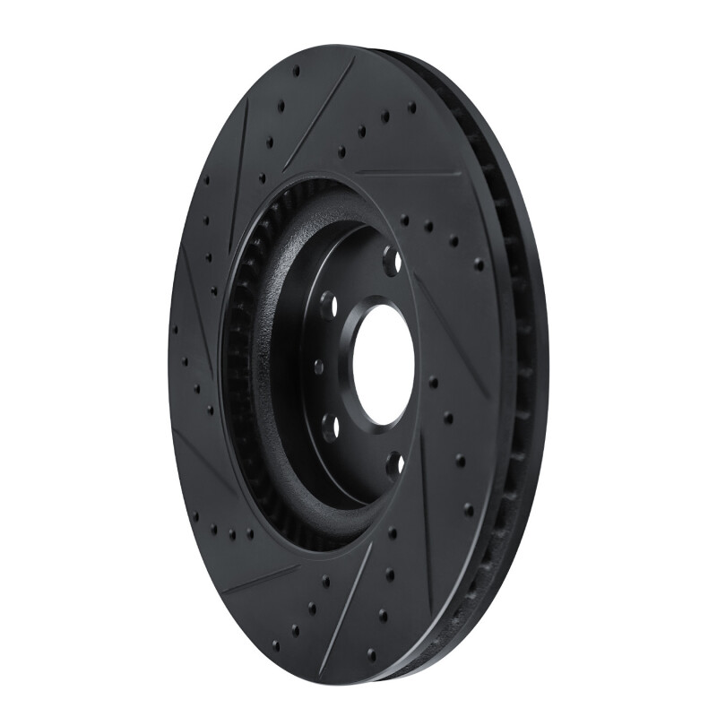 Buick Regal Brake Rotor (1) - Front Right - DFC - Drilled & Slotted - Black - `13-`19