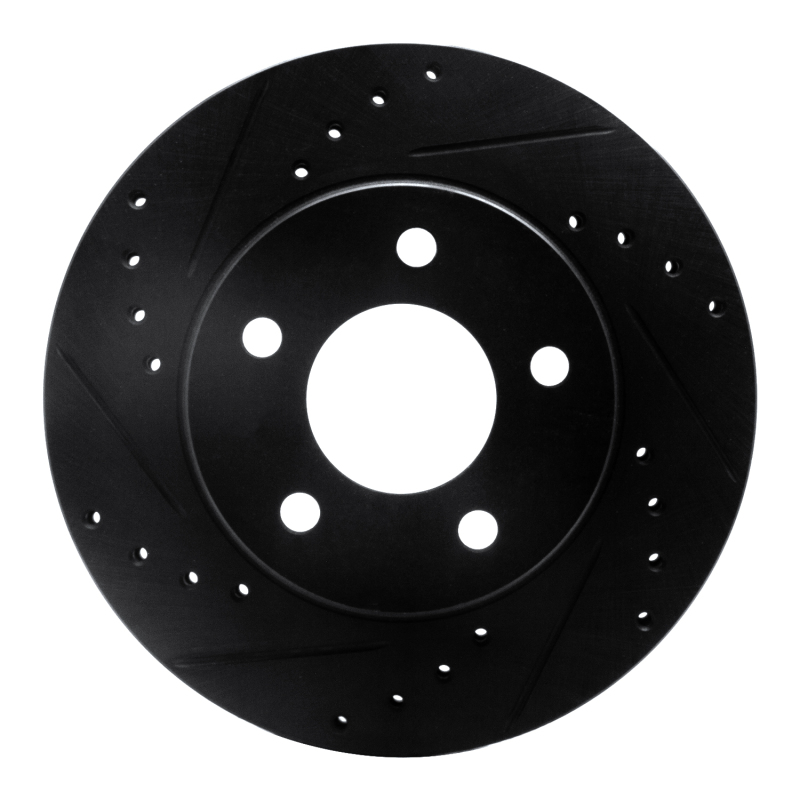 Buick Rendezvous Brake Rotor (1) - Front Left - DFC - Drilled & Slotted - Black - `01-`07