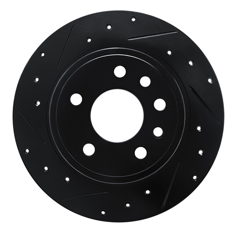 Cadillac Catera Brake Rotor (1) - Rear Left - DFC - Drilled & Slotted - Black - `97-`01