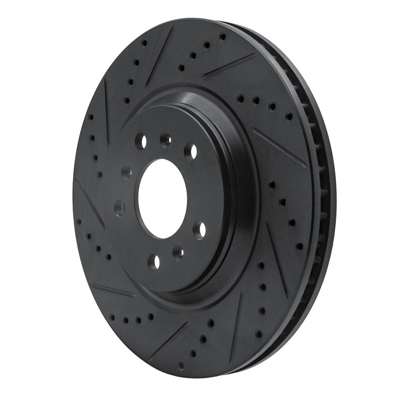 Buick Lucerne Brake Rotor (1) - Front Left - DFC - Drilled & Slotted - Black - `06-`16