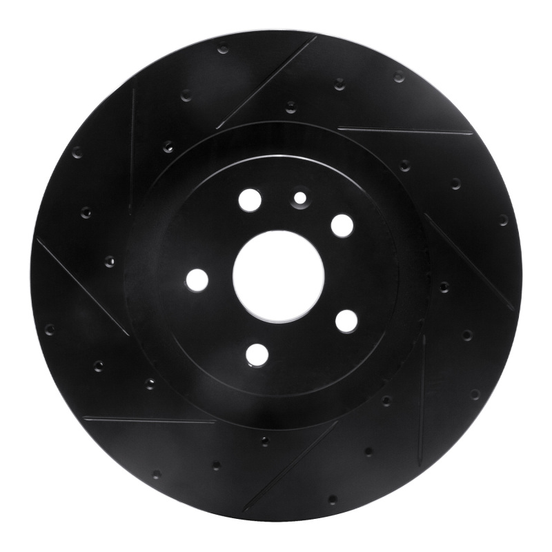 Cadillac CTS Brake Rotor (1) - Front Left - DFC - Drilled & Slotted - Black - `09-`15