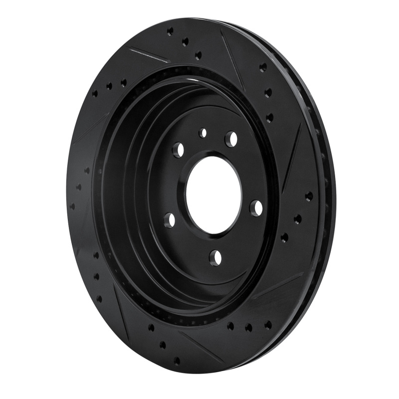 Cadillac ATS Brake Rotor (1) - Rear Left - DFC - Drilled & Slotted - Black - `13-`19