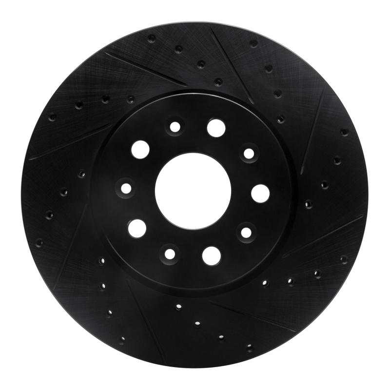 Cadillac CTS Brake Rotor (1) - Front Right - DFC - Drilled & Slotted - Black - `14-`20