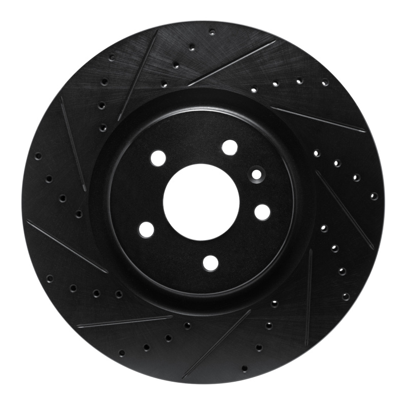 Buick Regal Sportback Brake Rotor (1) - Front Left - DFC - Drilled & Slotted - Black - `16-`20