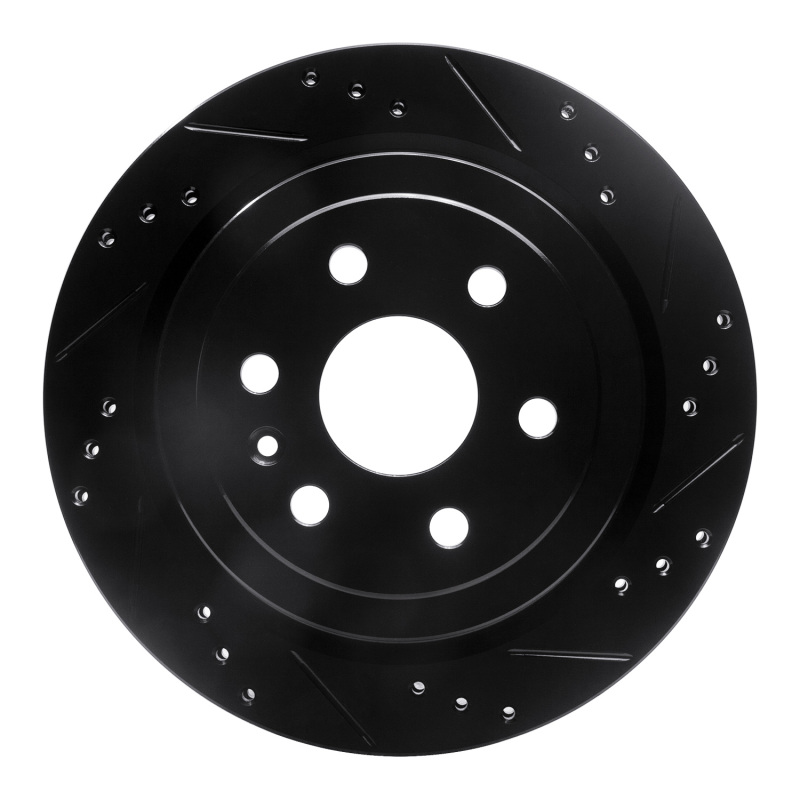 Cadillac SRX Brake Rotor (1) - Rear Right - DFC - Drilled & Slotted - Black - `10-`16