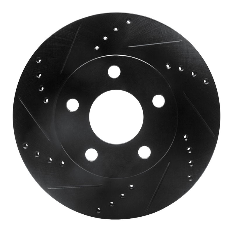 Chevrolet Malibu Brake Rotor (1) - Front Left - DFC - Drilled & Slotted - Black - `97-`05