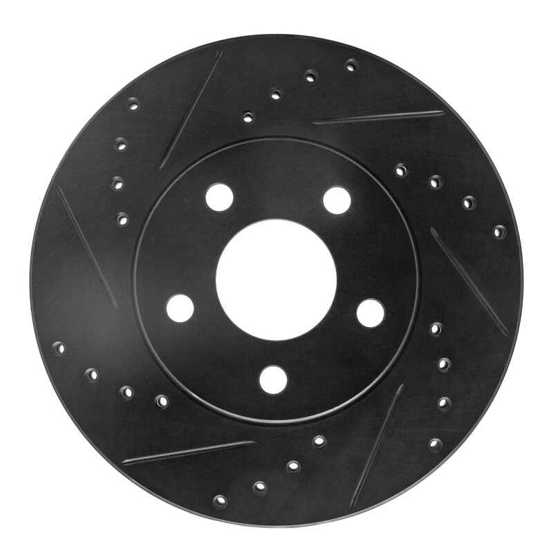 Chevrolet Malibu Brake Rotor (1) - Front Left - DFC - Drilled and Slotted - Black - `04-`08