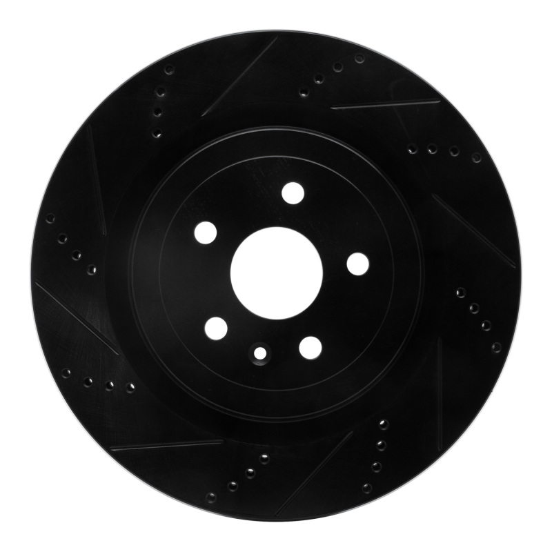 Cadillac CTS Brake Rotor (1) - Rear Left - DFC - Drilled & Slotted - Black - `09-`24