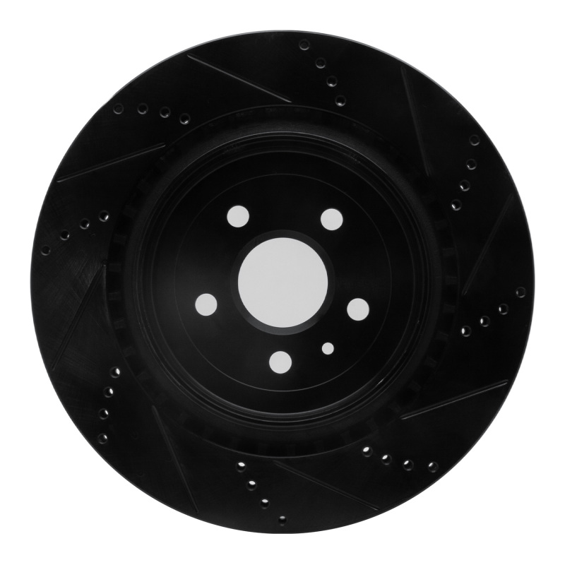 Cadillac CTS Brake Rotor (1) - Rear Left - DFC - Drilled & Slotted - Black - `09-`24