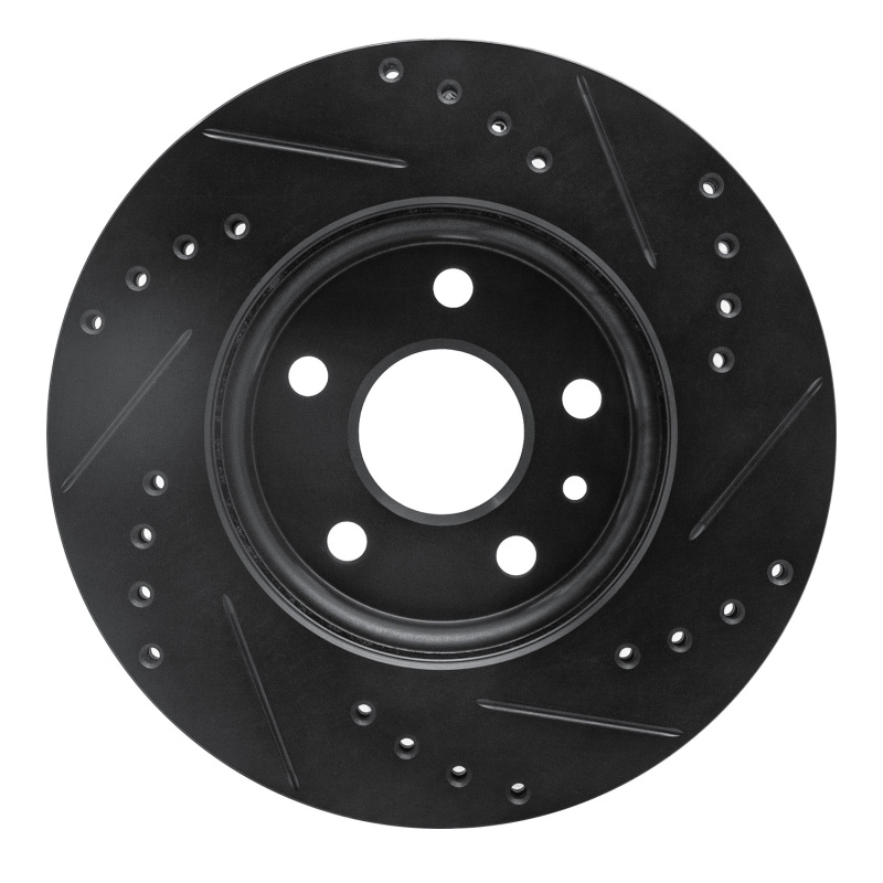 Chevrolet Cruze Brake Rotor (1) - Front Left - DFC - Drilled & Slotted - Black - `11-`23