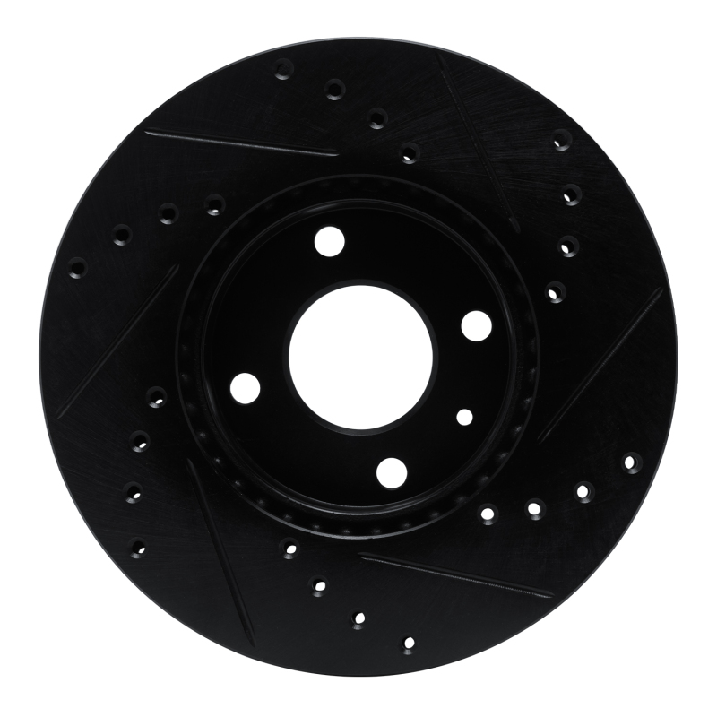 Chevrolet Spark Brake Rotor (1) - Front Left - DFC - Drilled & Slotted - Black - `16-`22