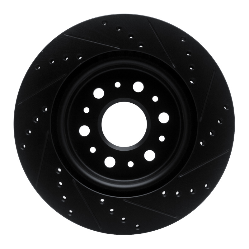 Buick Enclave Brake Rotor (1) - Rear Left - DFC - Drilled & Slotted - Black - `17-`25