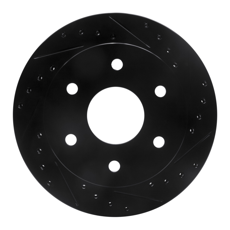 Cadillac Escalade Brake Rotor (1) - Front Right - DFC - Drilled & Slotted - Black - `88-`00