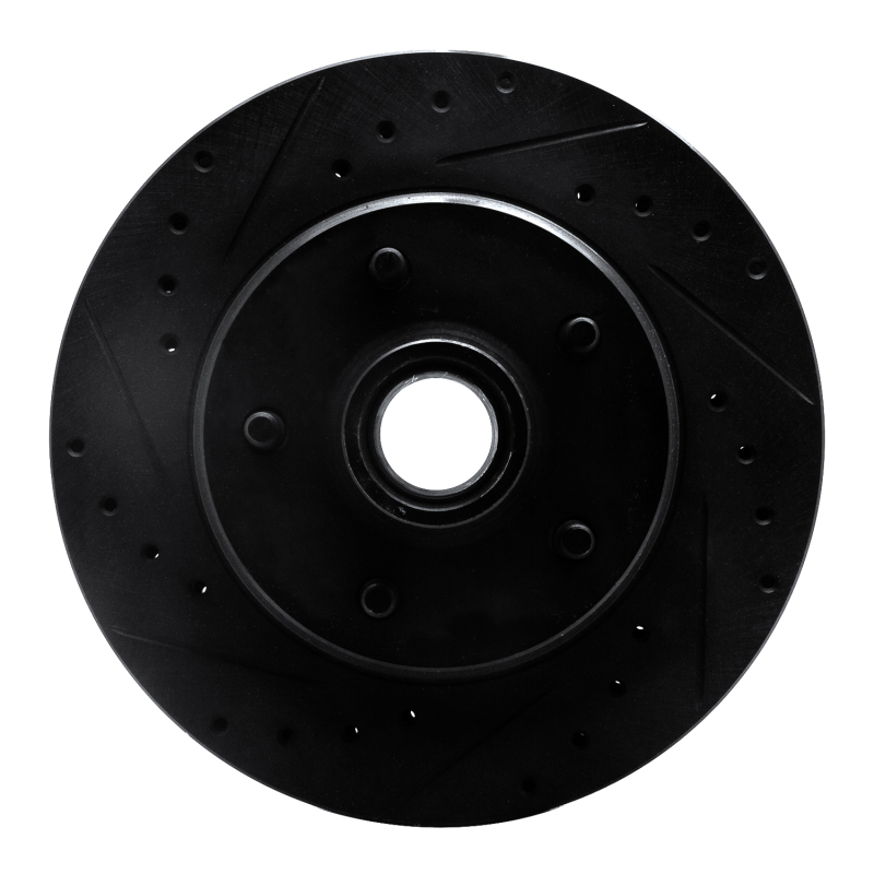 Chevrolet Astro Brake Rotor (1) - Front Left - DFC - Drilled & Slotted, Zinc Plated - Black - `90-`02