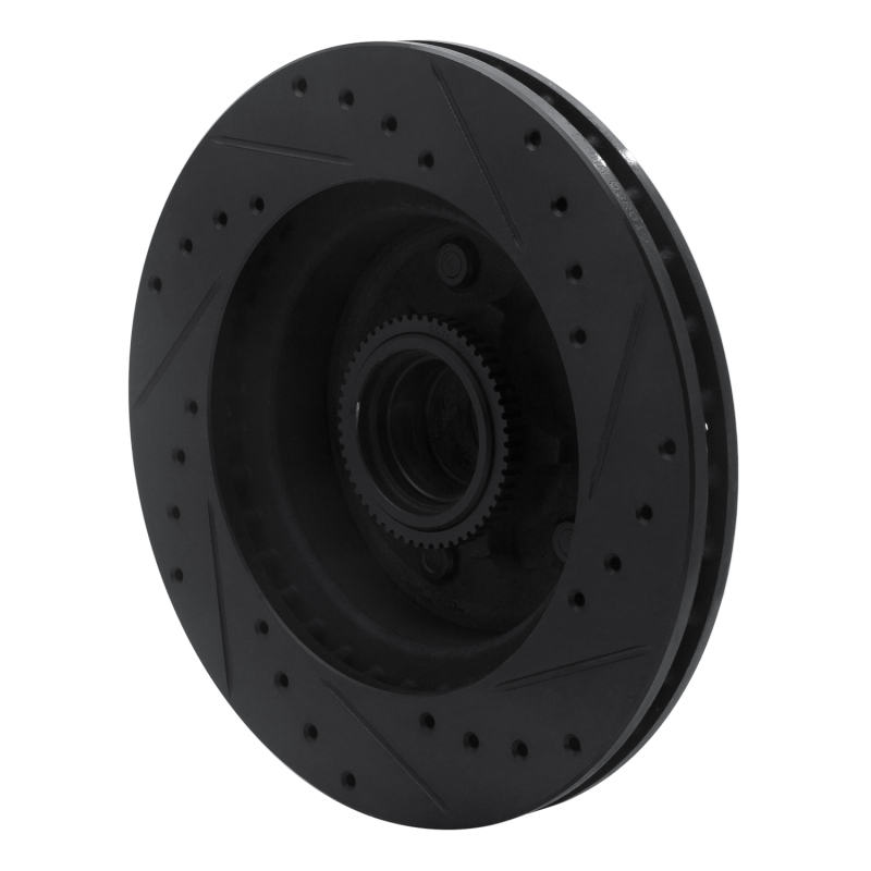 Chevrolet Astro Brake Rotor (1) - Front Left - DFC - Drilled & Slotted, Zinc Plated - Black - `90-`02