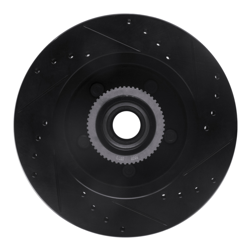 Chevrolet Suburban 1500 Brake Rotor (1) - Front Left - DFC - Drilled & Slotted - Black - `92-`02