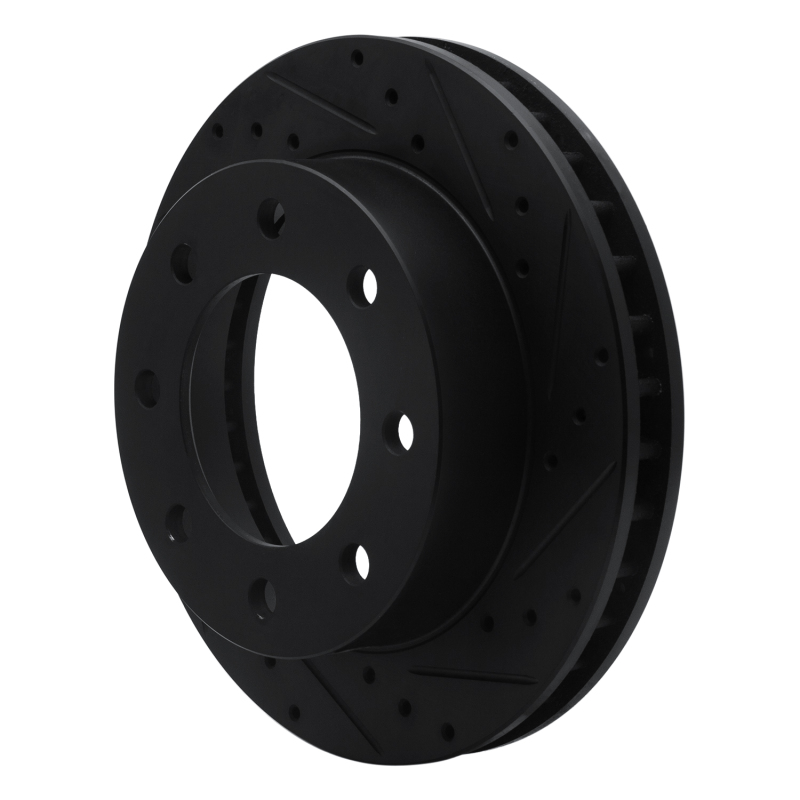 Cadillac DeVille Brake Rotor (1) - Front Right - DFC - Drilled & Slotted - Black - `99-`20